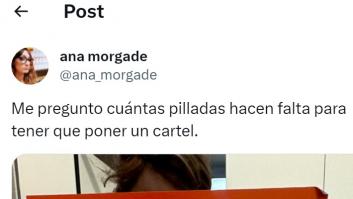 Ana Morgade se encuentra este cartel en un baño y no duda en sacar el móvil y hacerle una foto