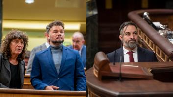 Rufián entra al Congreso y saca una foto al escaño de Abascal: ojo a lo que capta