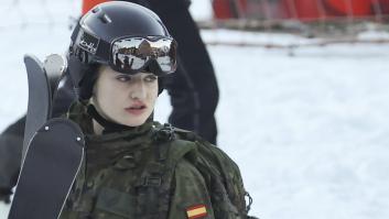 Leonor, de camuflaje y con esquís en las últimas imágenes de maniobras en el Pirineo