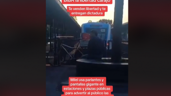 El mensaje del Gobierno de Milei advirtiendo a través de altavoces de lo que ocurrirá si se protesta