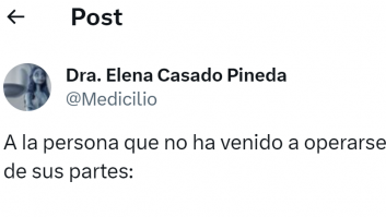 Una médica manda este mensaje a la persona que "no ha venido a operarse" y da para reflexionar