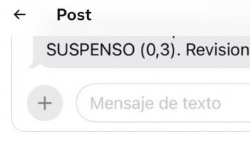 Le ponen esta nota en un examen y su reacción es digna de matrícula de honor