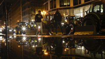 Cientos de tractores protestan hoy en Bruselas coincidiendo con una cumbre europea
