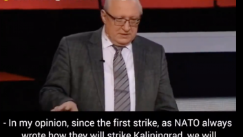 La televisión rusa debate sobre un ataque a una ciudad de Europa