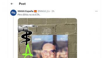 Nuevas Generaciones dice que este cartel prueba que Bildu es ETA: ojo a la réplica de Iñaki López