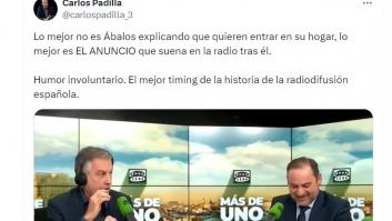 El anuncio que sonó en la radio justo tras el show de Ábalos con Alsina hace las delicias de muchos
