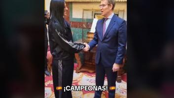 Este momento de Feijóo con las futbolistas de la selección provoca cientos de comentarios