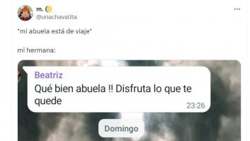 Su hermana manda este WhatsApp a la abuela, de viaje: arrasa con la aclaración 12 horas después