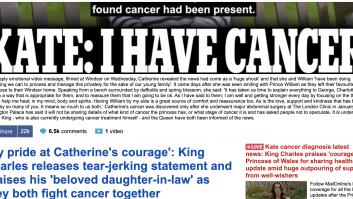 Así ha reaccionado la prensa británica al anuncio de Kate Middleton