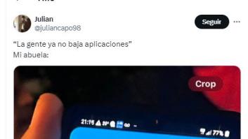 Alguien dice que "la gente ya no se descarga aplicaciones" y responde con esta foto de su abuela