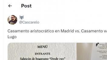 Compara el menú de la boda de Almeida con el de una boda normal en Galicia y ya es lo más compartido