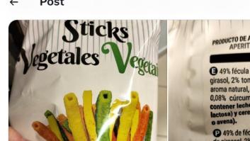 Rubén Sánchez, de Facua, muestra su cabreo al fijarse en la etiqueta de este producto de Mercadona