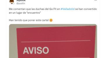 El letrero que han tenido que poner en un gimnasio de Valladolid deja claro qué estaba pasando ahí
