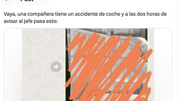 Una camarera tiene un accidente de coche, avisa al jefe y a las dos horas recibe este inaudito whastapp