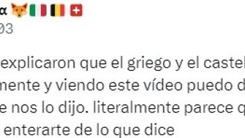 Arrasa tras escuchar hablar en griego: "Parece que habla en español sin enterarte de lo que dice"