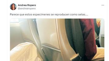Andrea Ropero enseña lo que ha visto en el tren y la indignación es total