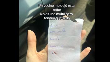 Un vecino le deja una nota diciendo que "no es una multa pero debería": su réplica se las trae