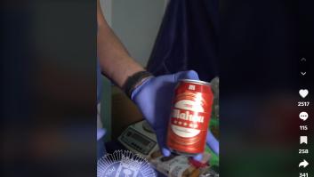 Parece una lata más de Mahou, pero no lo es: la Policía de Madrid muestra lo que hay dentro