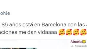 Enseña las fotografías que le envia su abuela por WhatsApp y ya tiene enamorado a medio X