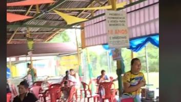 Este cartel visto en el Amazonas sorprende por la particular prohibición que anuncia