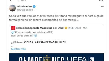 Aitana destroza el contador de 'me gusta' con la respuesta que ha dado a este mensaje