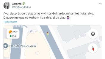 Sube el mapa de la zona de su casa en Barcelona y descubre este detalle después de 13 años