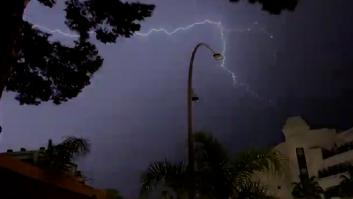 La espectacular tormenta eléctrica que se vivió Málaga