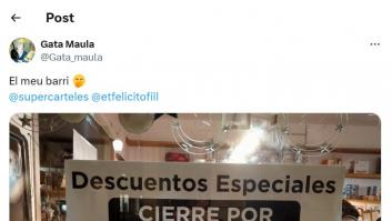 Una tienda anuncia su cierre con este cartel que es digno de un museo de genialidades