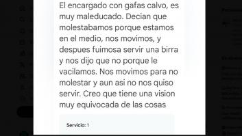 Critica a un camarero "de gafas calvo" y la réplica de éste es ya historia de España