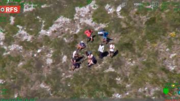 El momento en el que localizan con vida a un joven perdido 13 días en la montaña