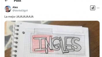 Publica la mejor portada posible para un cuaderno de inglés: sólo por eso merece matrícula de honor