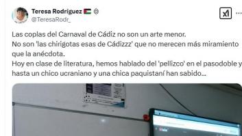 Teresa Rodríguez cuenta lo que ha hecho en clase con sus alumnos para hacer esta reivindicación