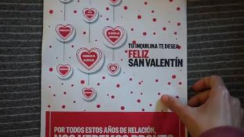El Sindicato de Inquilinas felicita el San Valentín a los principales caseros de España... Pero sin demasiado amor