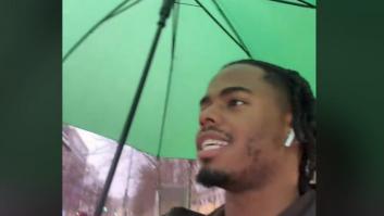 Un estadounidense ve todo lo que llueve esta semana en Madrid y dice cómo ven en su país el uso del paraguas