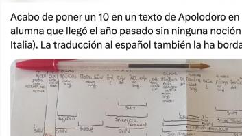 Una profesora enseña el 10 que le ha puesto a una alumna extranjera: "Pocas veces me quedo perpleja"