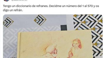 Sube una foto compartiendo citas de su libro de refranes y la gente se vuelve absolutamente loca