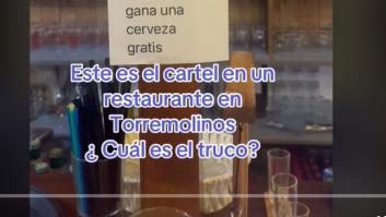 El cartel que ha colocado un bar de Torremolinos es para muchos una genialidad