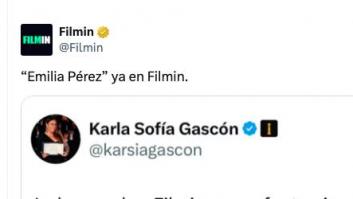 Filmin se pasa el juego inventando este tuit de Karla Sofía Gascón para anunciar la llegada de Emilia Pérez