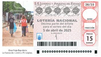 Premios del Sorteo Extraordinario de Cruz Roja 2025 de Lotería Nacional