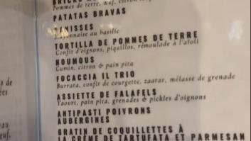 Pide una tortilla de patatas en Francia y lo que le traen dicen que es una total declaración de intenciones