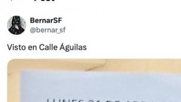 Este cartel visto en un negocio de Sevilla para informar que este lunes no abría roza la excelencia