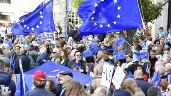 Un millar de personas reivindican en Madrid los valores europeos ante la ola reaccionaria