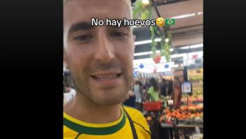 Entra en un supermercado de Brasil y alucina por lo que hacen allí con las cajas de huevos