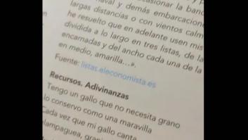 Un profesor se da cuenta de lo que pone en la parte de abajo de un libro de Historia cuando habla de los Borbones: “Cómo hilan…”