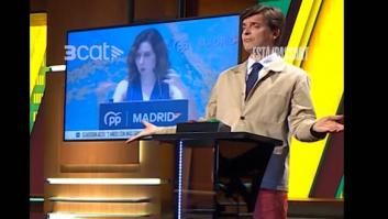 Marc Giró inmortaliza en un minuto, y a su estilo, la respuesta del día a Ayuso por sus palabras sobre "las cañitas"