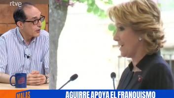 José Miguel Villarroya contesta de forma cristalina a Esperanza Aguirre por lo que dijo sobre la dictadura