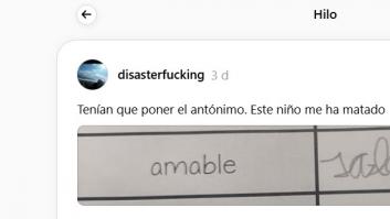 Un profesor pregunta a un niño el antónimo de "amable" y su respuesta es para matrícula de honor inmediata