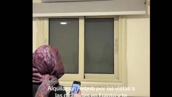 Alquilan un apartamento por Airbnb en Egipto con "vistas a las pirámides" y al abrir la persiana, sorpresa