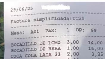 La clienta de un bar pone el grito en el cielo por esta cuenta: para ella, lo peor es el concepto final
