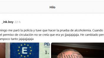 La Policía le pide el carné de conducir y cuando ve su foto no se creen que sea él: su cambio se comenta sin parar